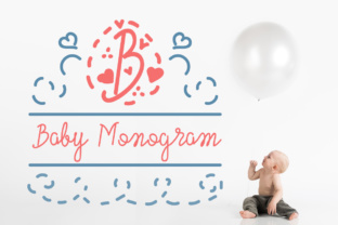 Baby Monogram Font for Handmade Creators