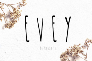 Evey: A Crafty Script Typeface for Editorial Design