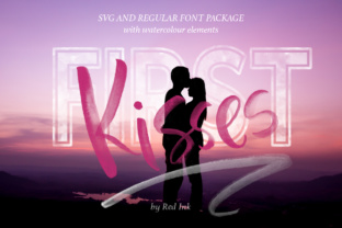 First Kisses Font: A Watercolor Typeface for Branding
