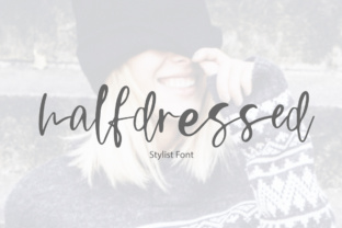 Halfdressed: A Romantic Script Font for Crafters