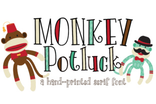 Monkey Potluck: A Whimsical Hand-Printed Font for Crafters